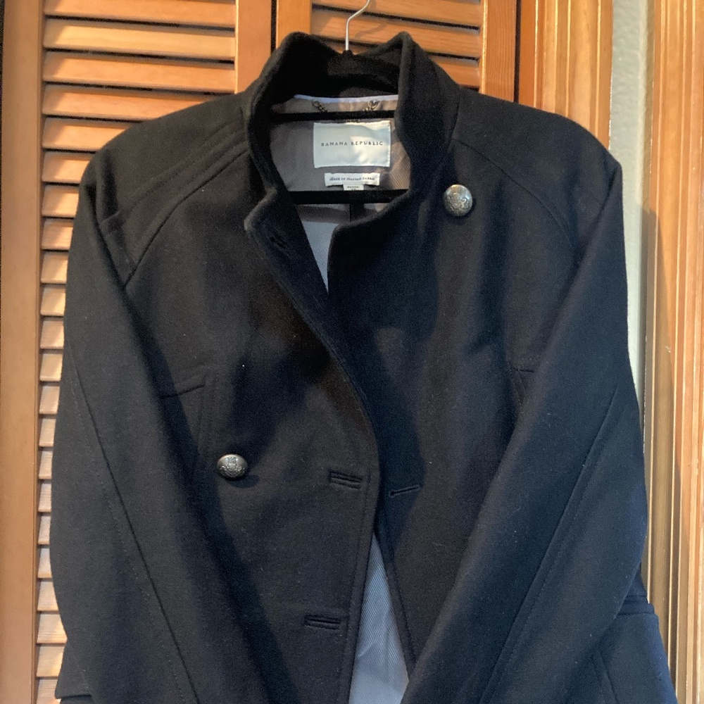 Banana Repubic - Short Wool Jacket - Size XS Petite - Black